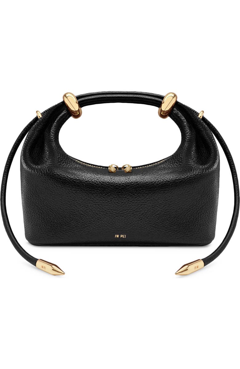 JW PEI Ellie Metal Ring Clutch, Main, color, Black