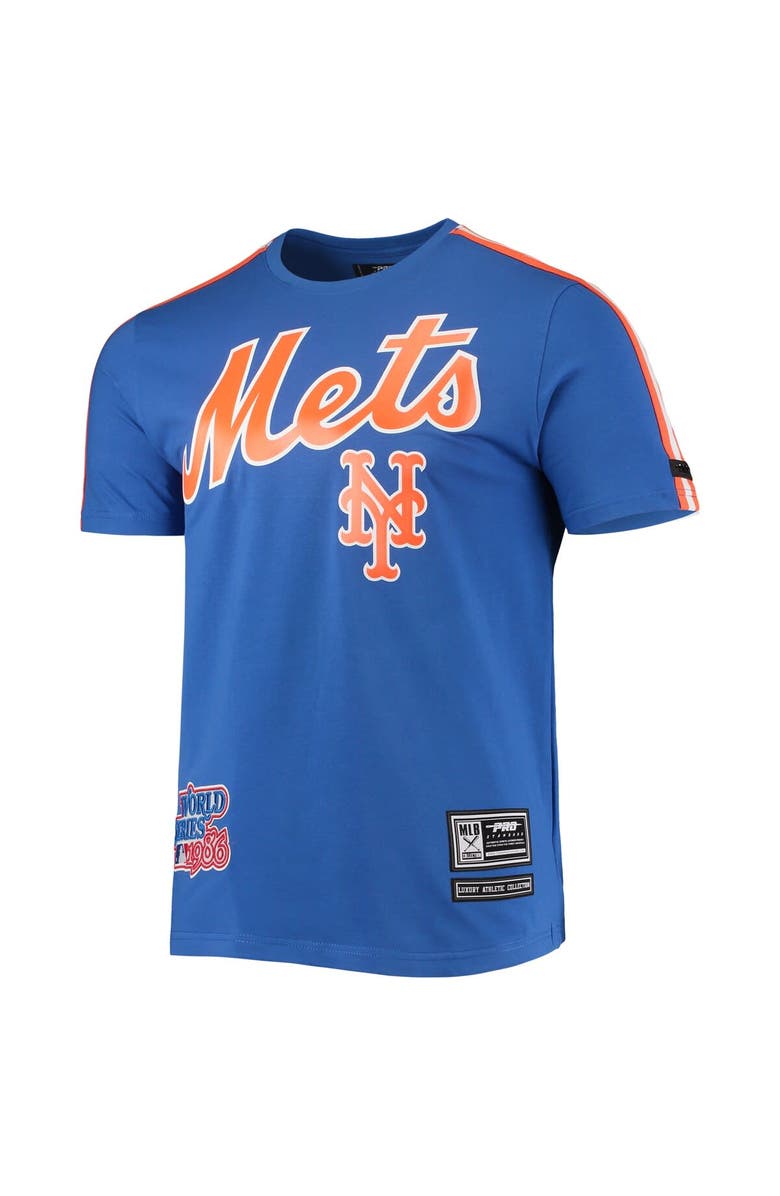 PRO STANDARD Men's Pro Standard Royal/Orange New York Mets Taping T-Shirt, Alternate, color, Royal