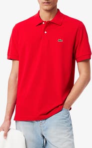Lacoste Essentials Classic Fit Cotton Blend Piqué Polo