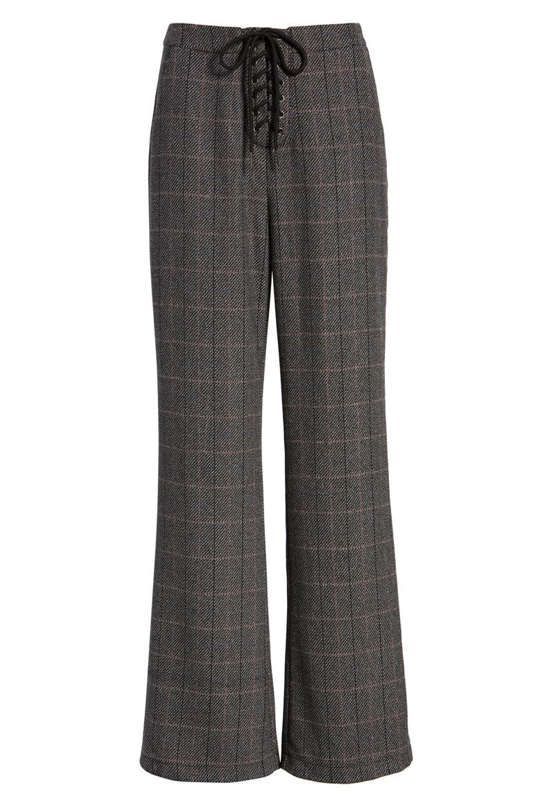 Lyra Plaid Stretch Pants, Alternate, color, MULTI