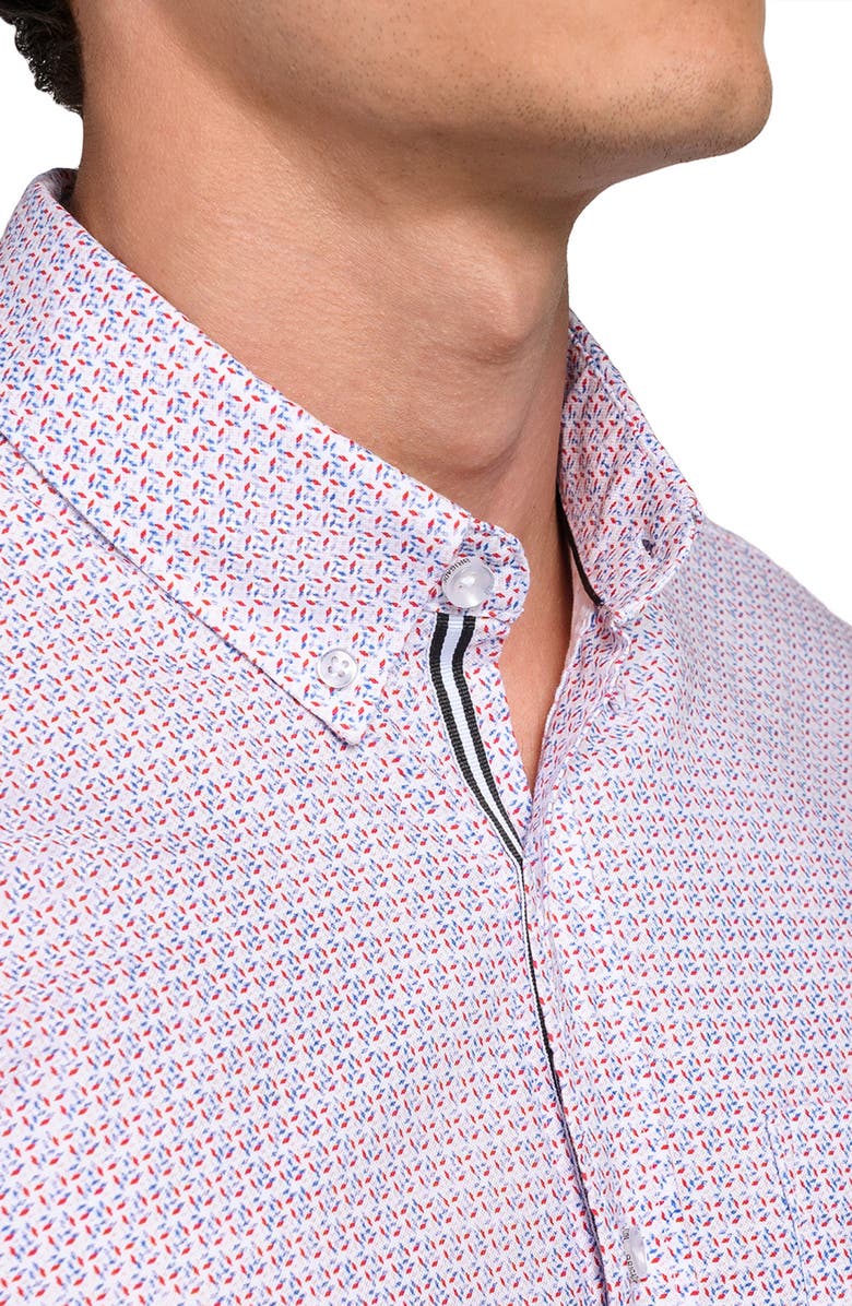 Brooklyn Brigade Geo Print Oxford Basic, Alternate, color, White