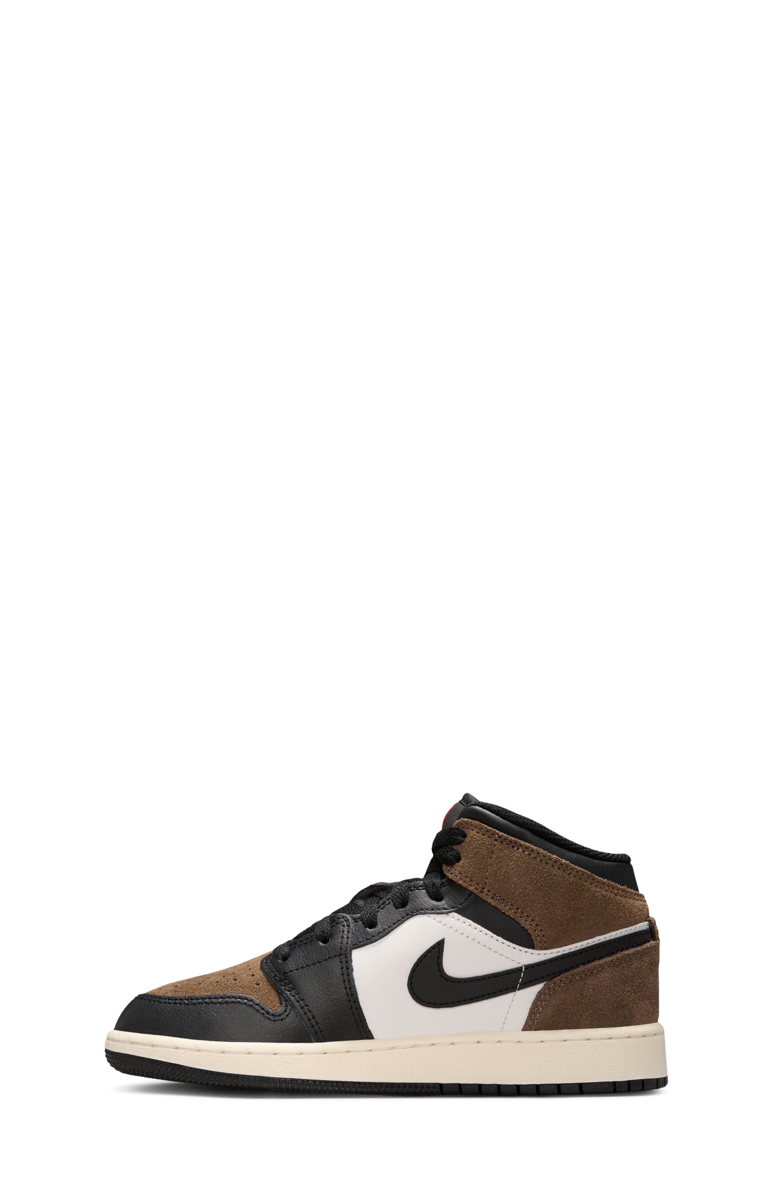Kids' Air Jordan 1 Mid Sneaker, Alternate, color, 007 BLACK/PHANTM