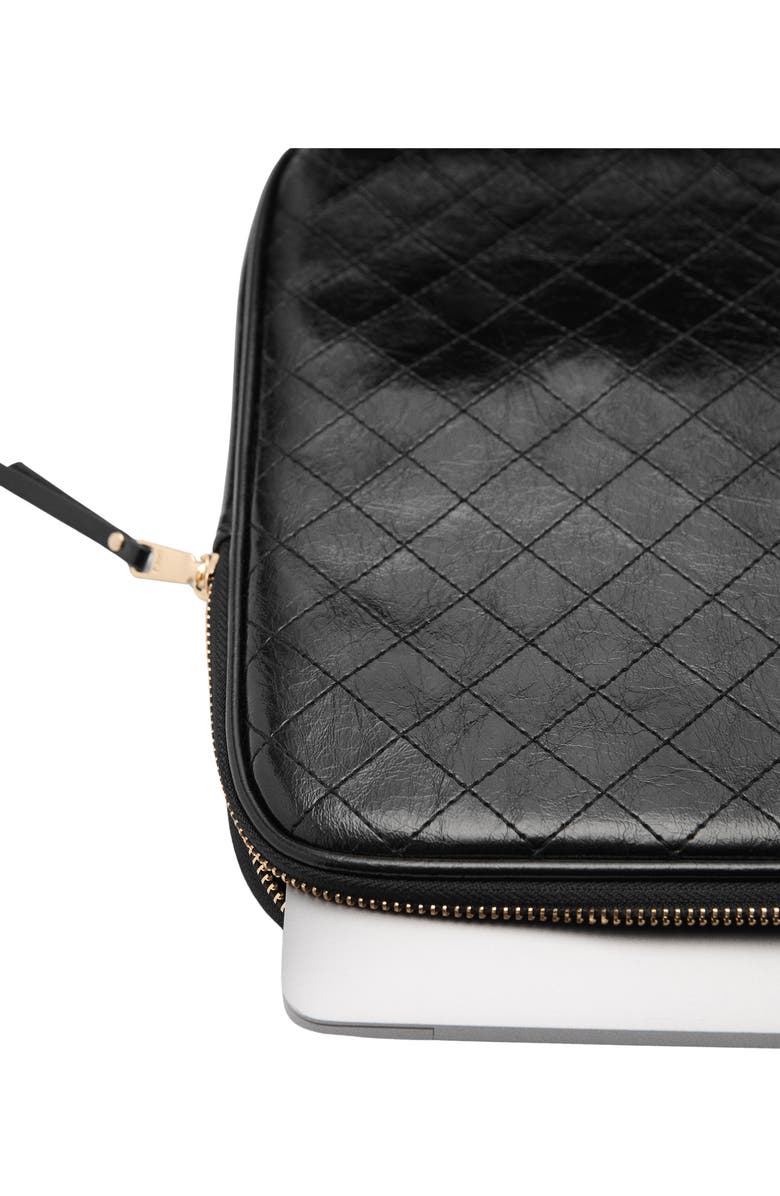 MANGO Diamond Stitch Faux Leather Laptop Case, Alternate, color,