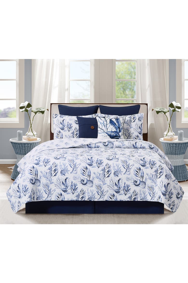 Midnight Lagoon Quilt Set Bedding Collection, Alternate, color, Blue