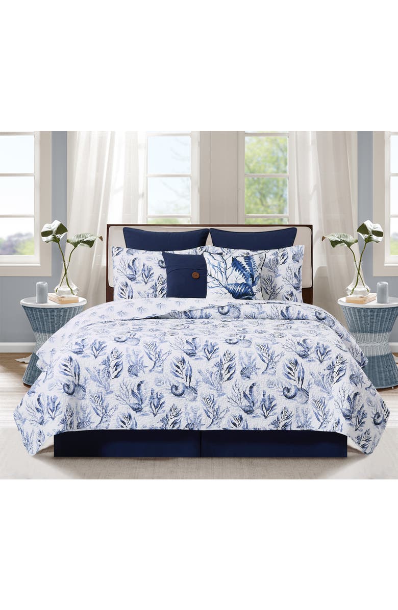 C&F Home Midnight Lagoon Quilt Set Bedding Collection, Alternate, color, Blue