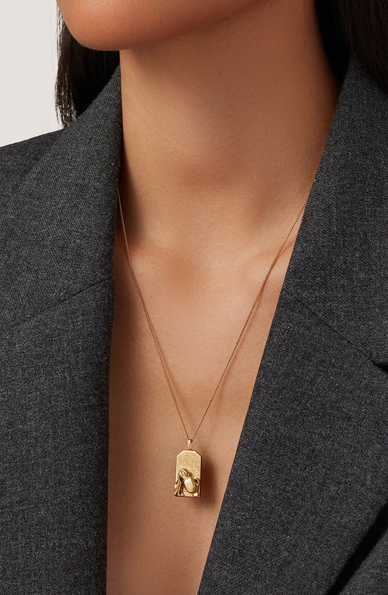 Jenny Bird Zodiac Pendant Necklace, Alternate, color, Gold - Aquarius