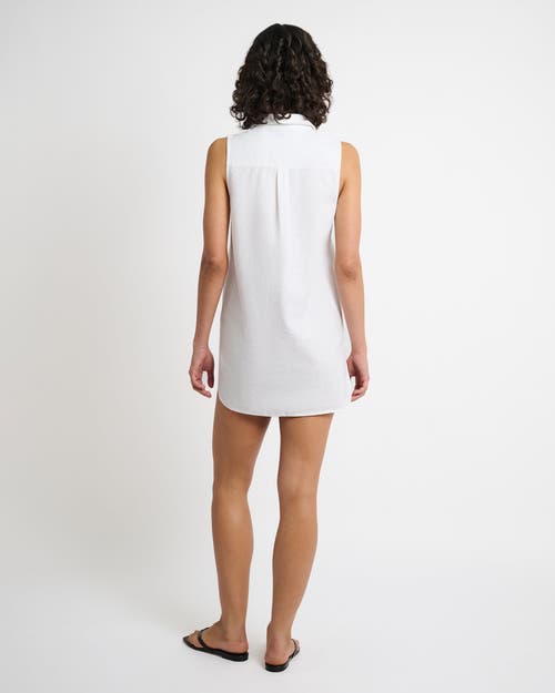 Onia Air Linen Sleeveless Shirtdress