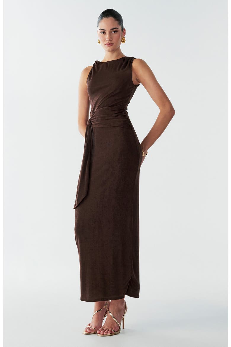 Arnah Maxi Dress, Alternate, color, Chocolate