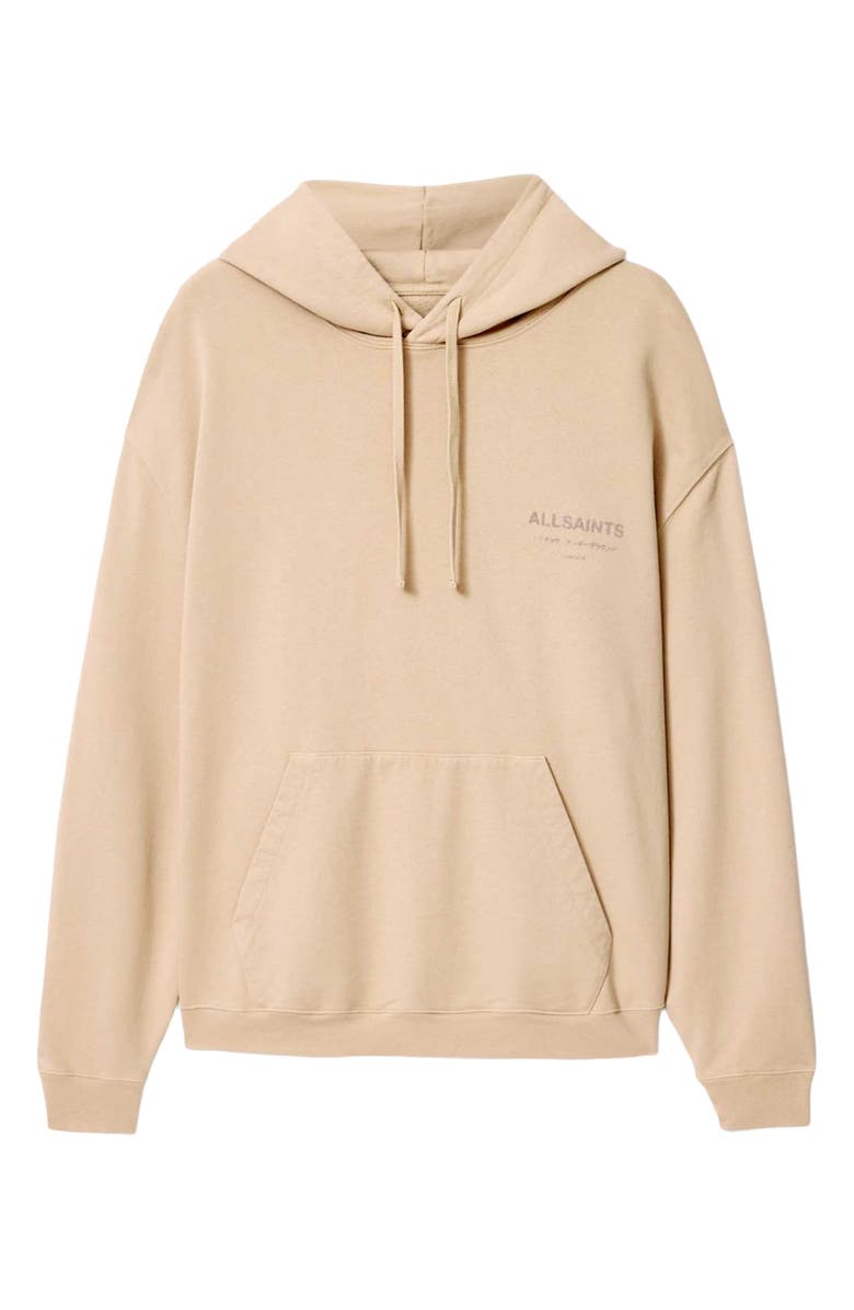 AllSaints Xander Cotton Hoodie, Alternate, color, Sunset Brown