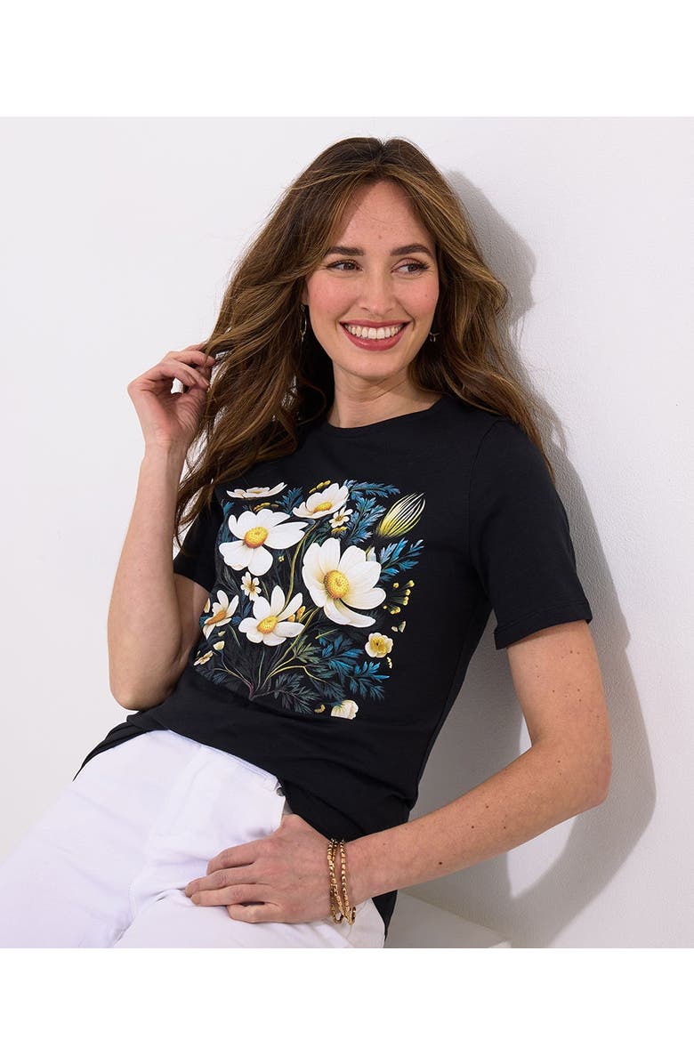 Joe Browns Cotton Slub Graphic Tee, Main, color, Fancy Floral