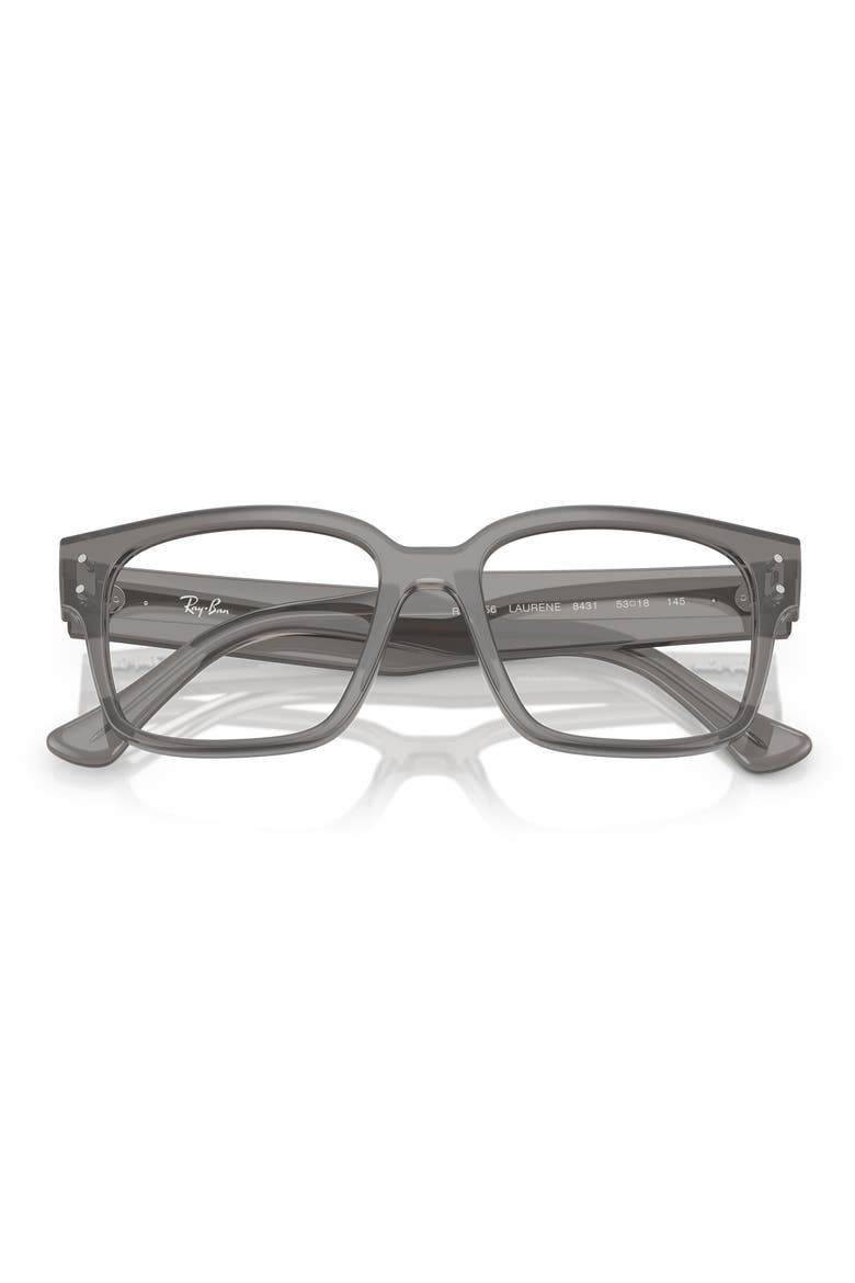 51mm Square Optical Glasses, Alternate, color, TRANSPARENT GREY