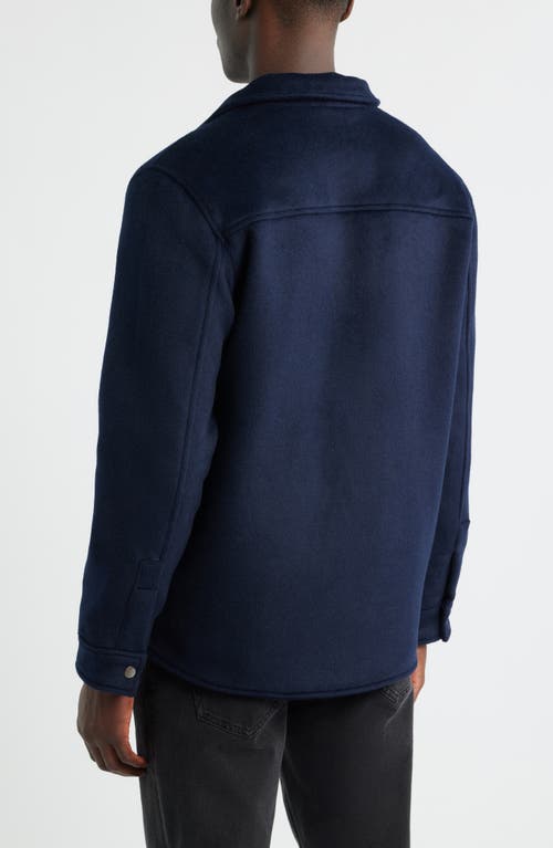 Nordstrom Wool Blend Shirt Jacket In Blue
