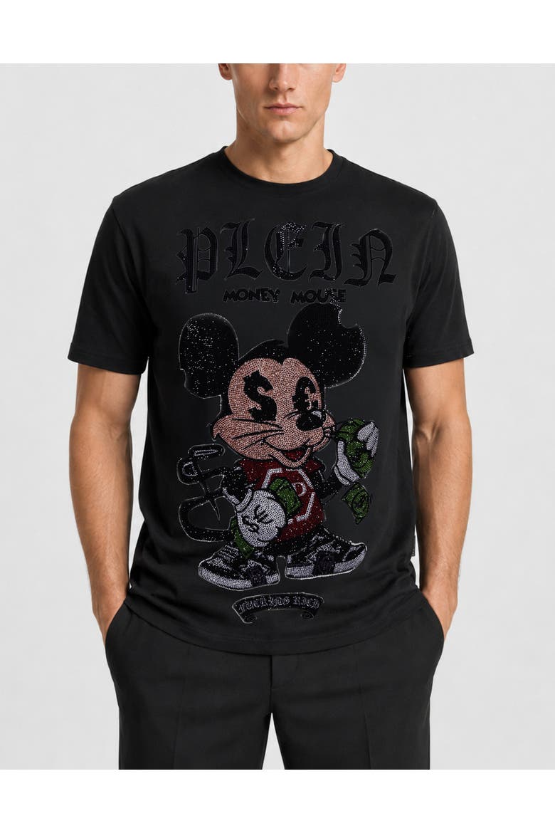 Jersey T-Shirt Money Mouse Men, Main, color, black