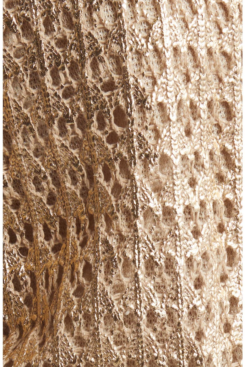 Eve Open Stitch Open Front Cardigan, Alternate, color, GOLD