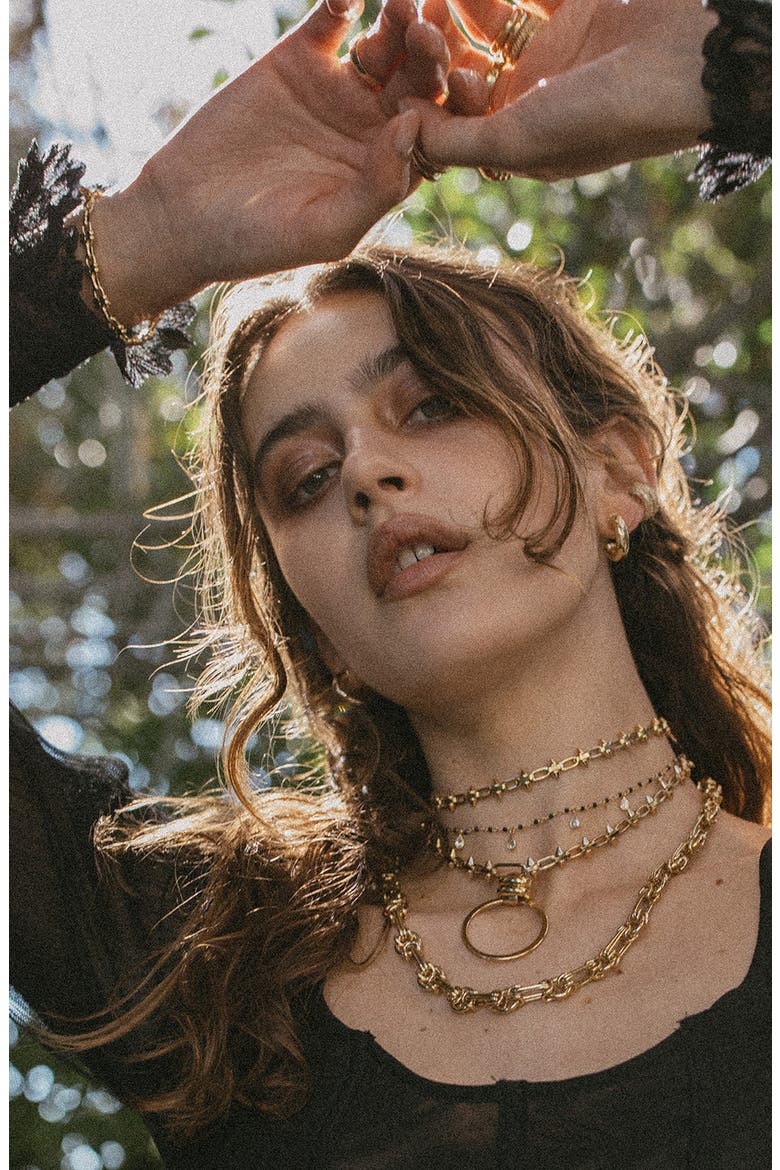 Harley Chain Choker Necklace, Alternate, color, GOLD