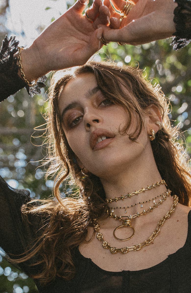 Child of Wild Harley Chain Choker Necklace, Alternate, color, Gold