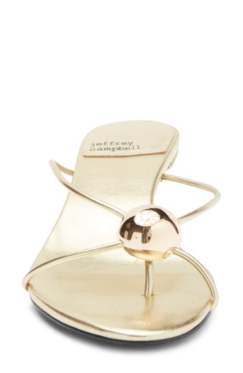 Shop Jeffrey Campbell Preciosa Kitten Heel Sandal In Gold Combo