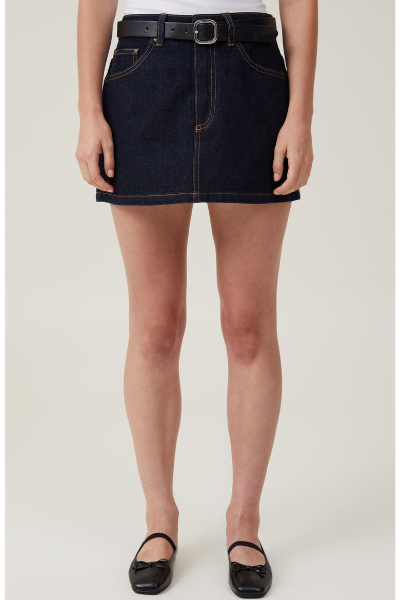 Women's Denim Mini Skirt, Main, color, INDIGO