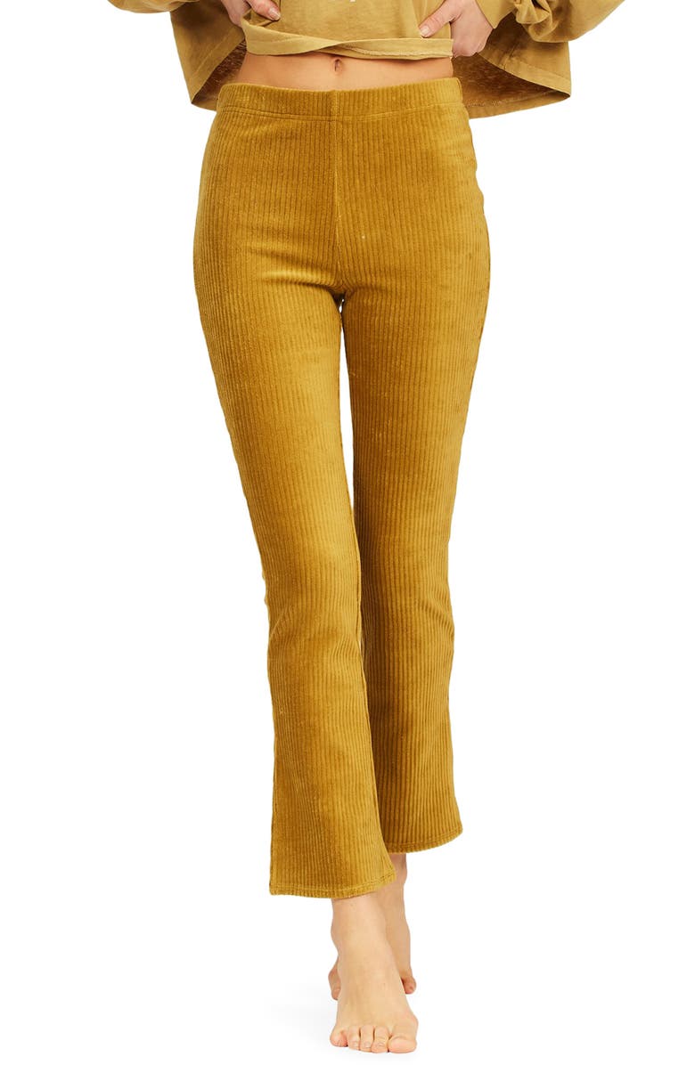 Billabong x Sincerely Jules Hit A Cord Flare High Waist Corduroy Pants, Main, color, 