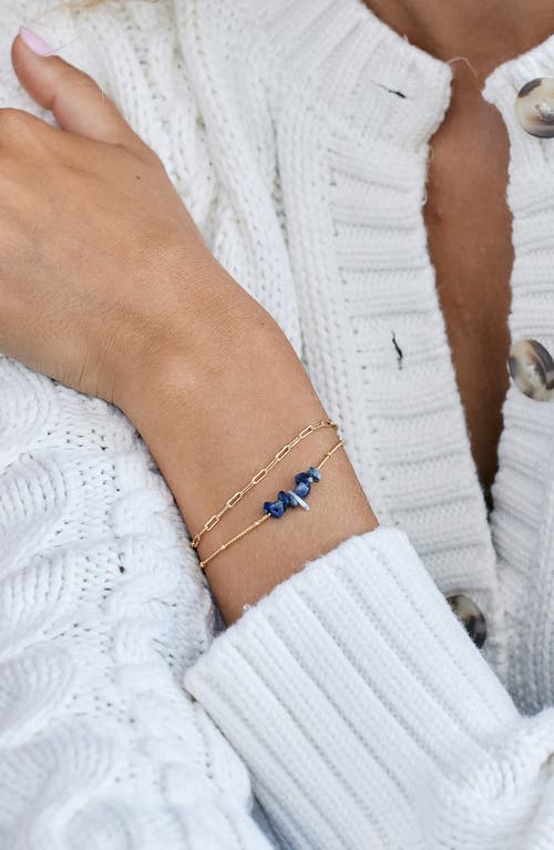 Brook & York Alex Birthstone Bracelet In Gold September