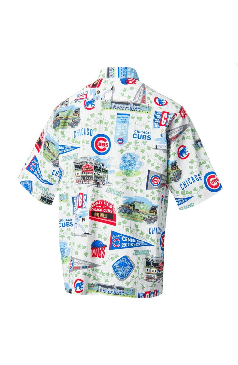 Reyn Spooner Chicago Cubs Reyn Spooner Scenic Button-Up Shirt - White, Alternate, color, White