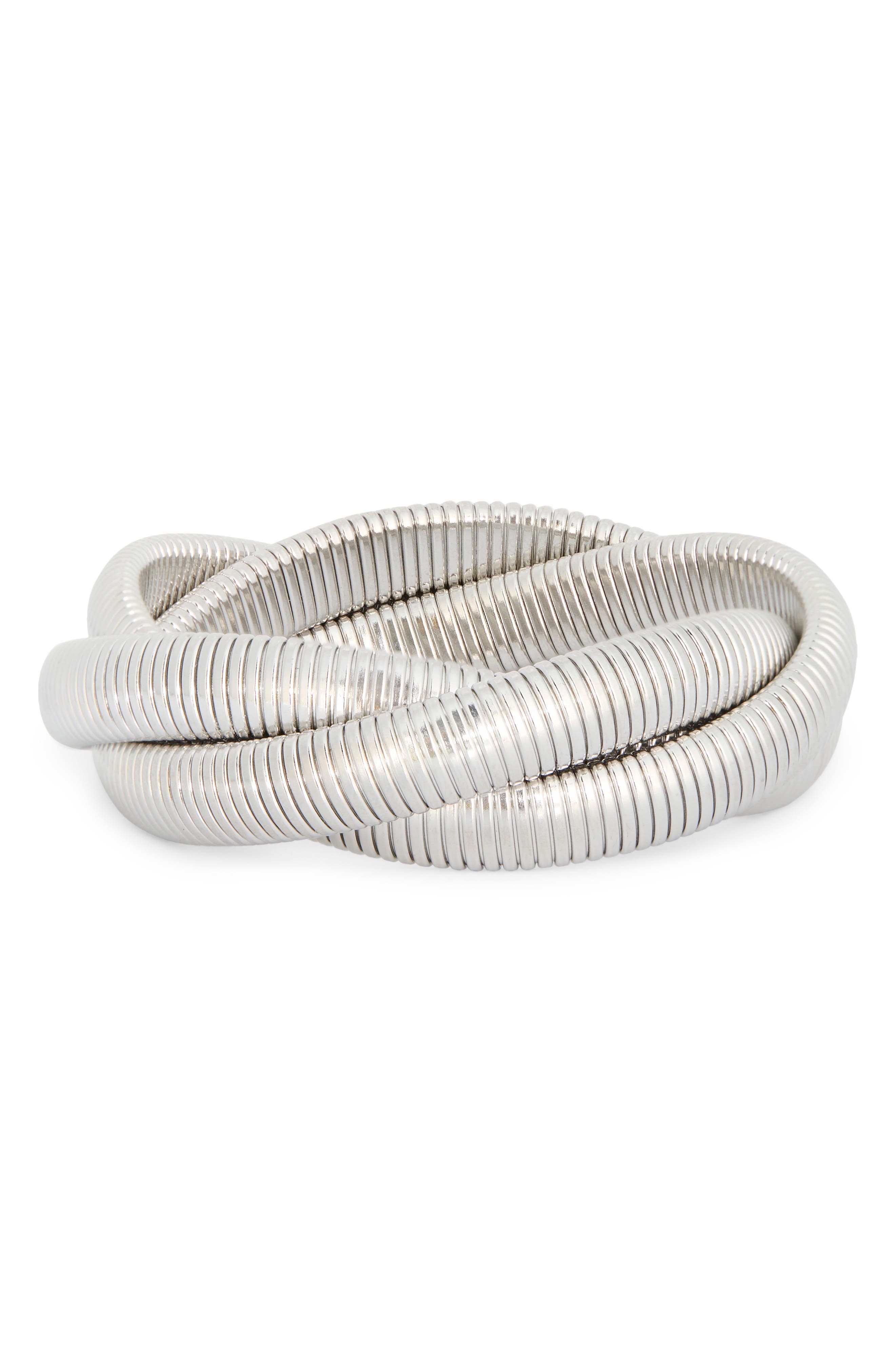 Kenneth Jay Lane Woven Snake Chain Bracelet