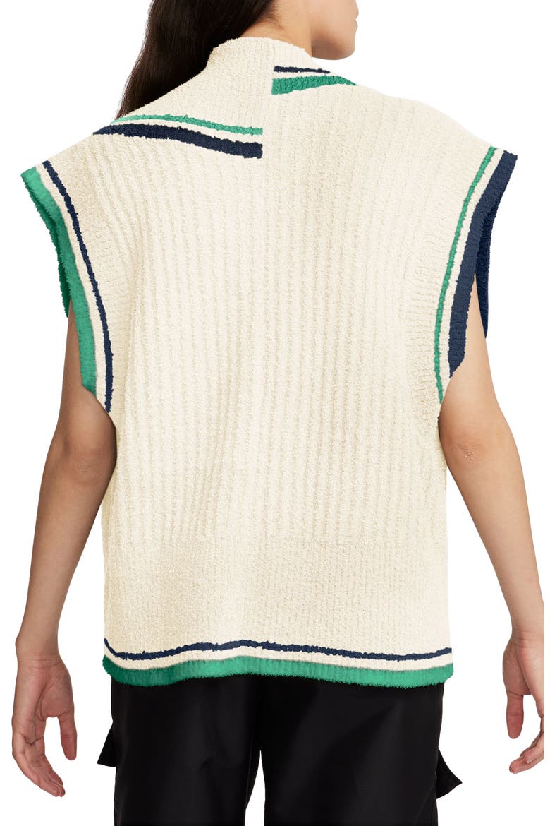 Sportswear Collection Stripe Trim Sweater Vest, Alternate, color, SAIL/ OBSIDIAN