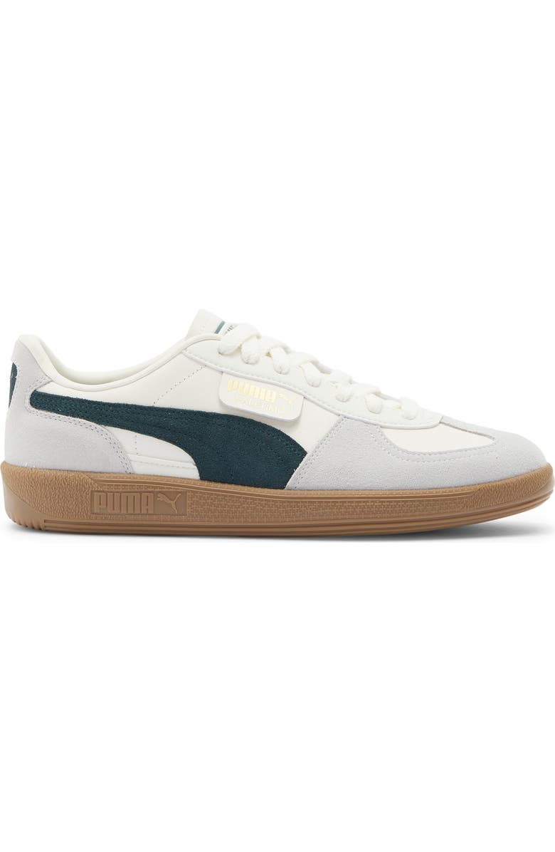 PUMA Palermo Leather Sneaker, Alternate, color, Warm White-Green Terrain