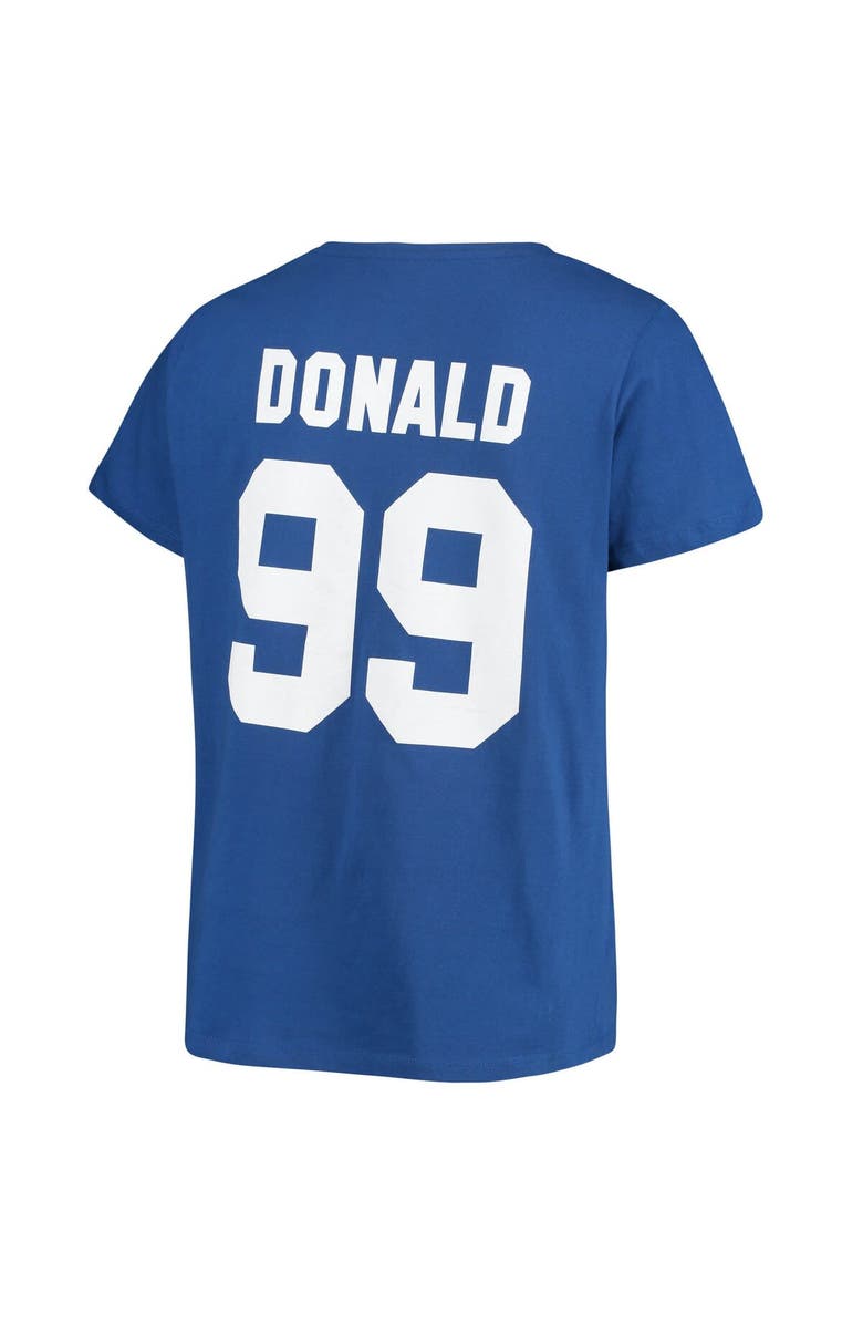 FANATICS Women's Fanatics Branded Aaron Donald Royal Los Angeles Rams Plus Size Name & Number V-Neck T-Shirt, Alternate, color,
