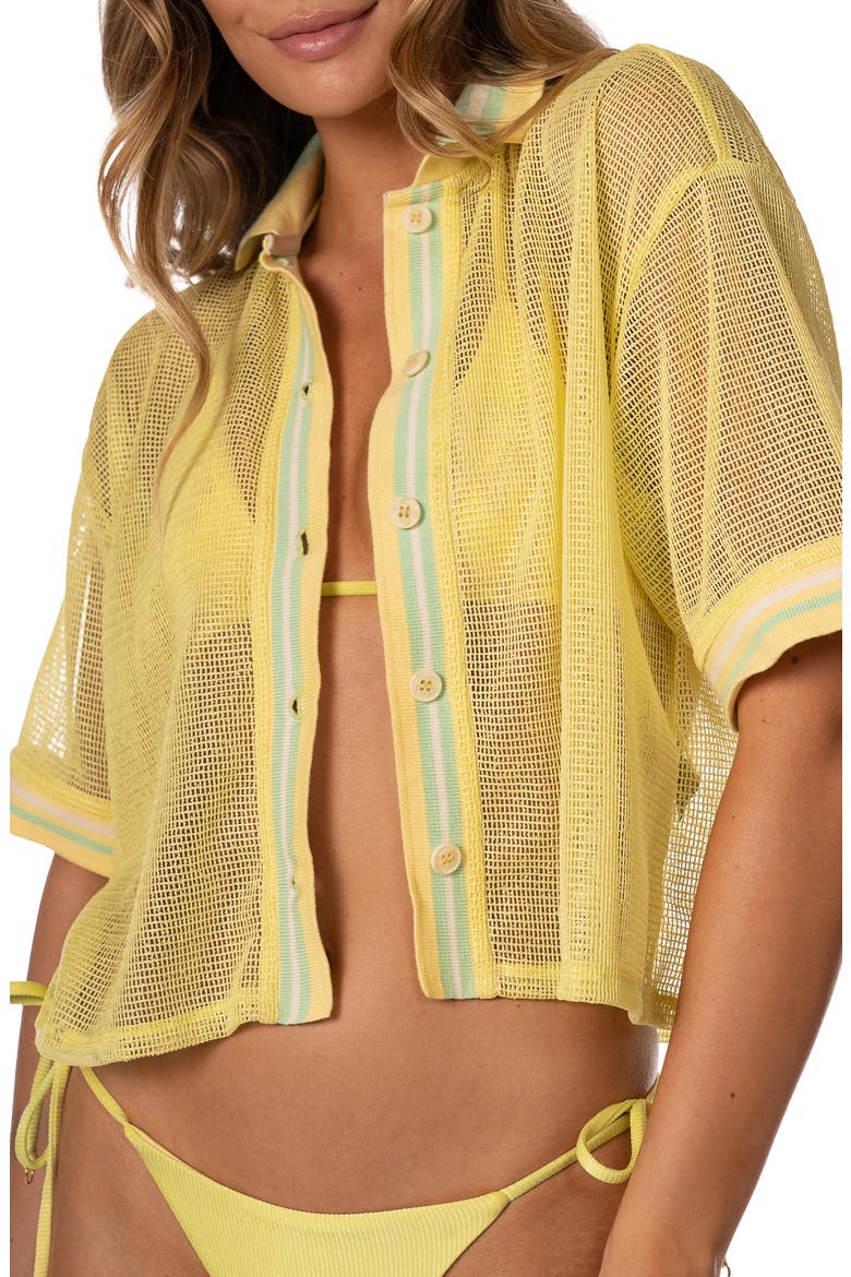 Golden Ray Solene Cover-Up Shirt, Alternate, color, BRIGHT YELLOW