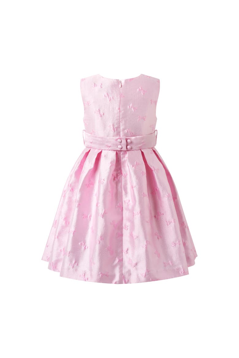 Bow Damask Dress, Alternate, color, Pink