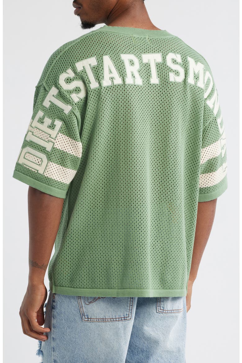 '84 Mesh Cotton Appliqué Jersey, Alternate, color, SAGE