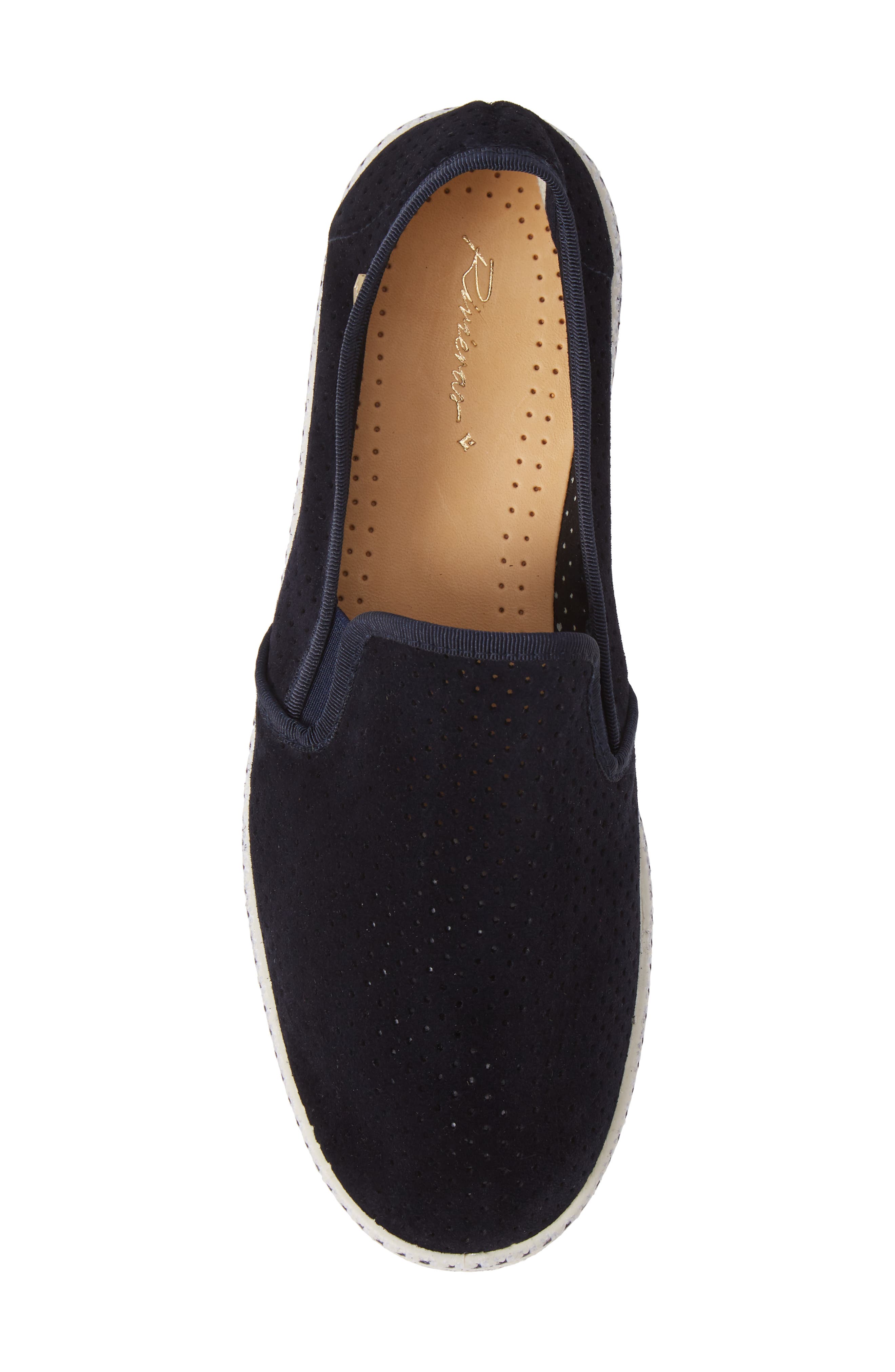 Sultan des Plages Slip-On Sneaker, Alternate, color, MARINE BLUE PERFORATED SUEDE