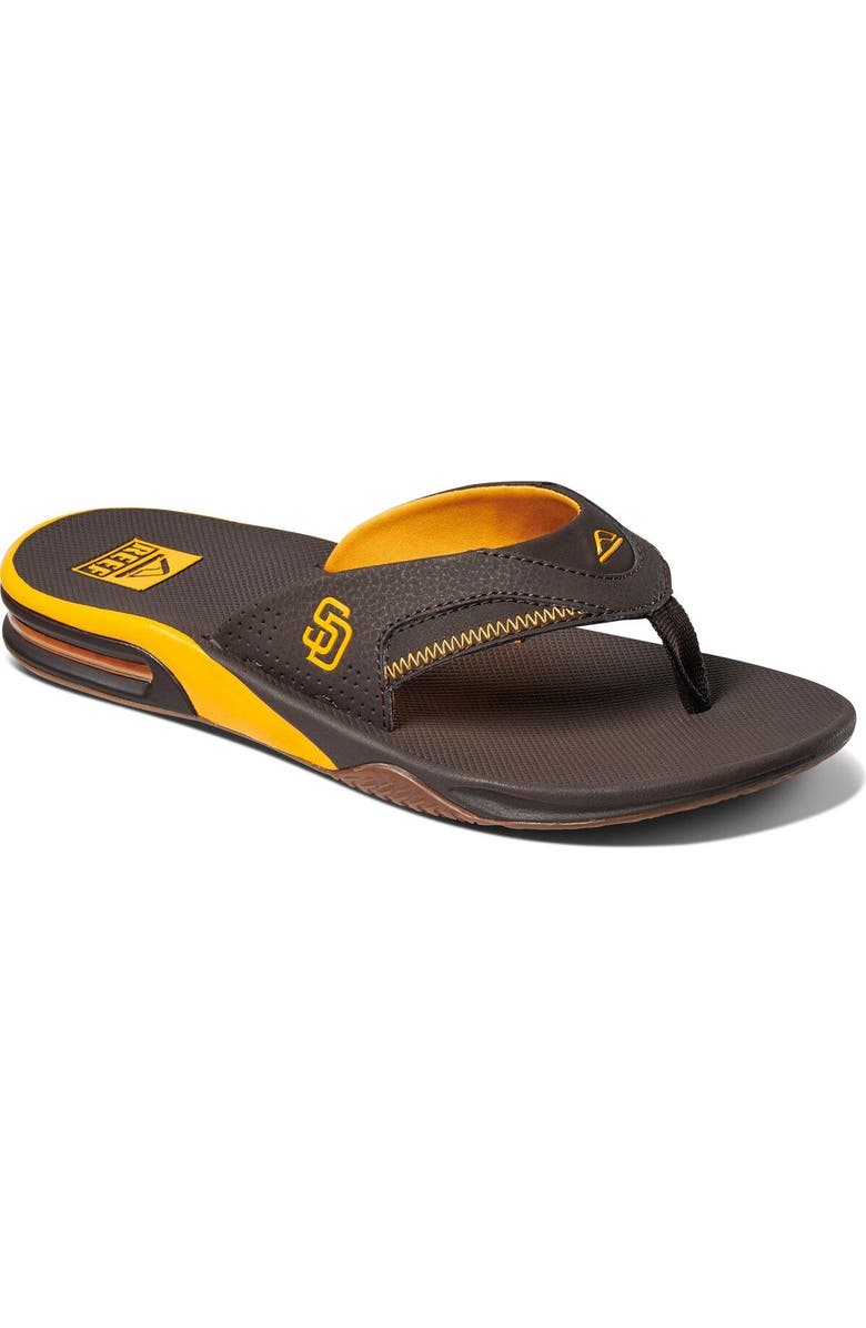 Reef Men's REEF San Diego Padres Fanning Bottle Opener Sandals, Main, color,