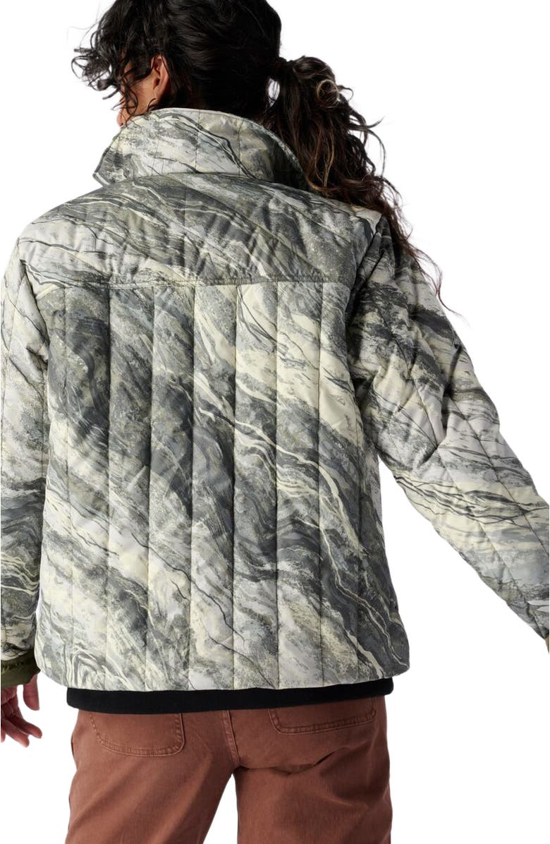 Backcountry Oakbury Print Synthetic Quilted Shirt Jacket - Women's, Alternate, color, Desert Stone Green Print