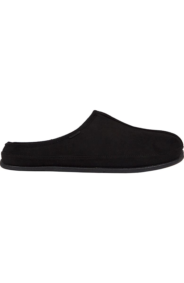 Deer Stags Wherever Slipper, Alternate, color, Midnight Black