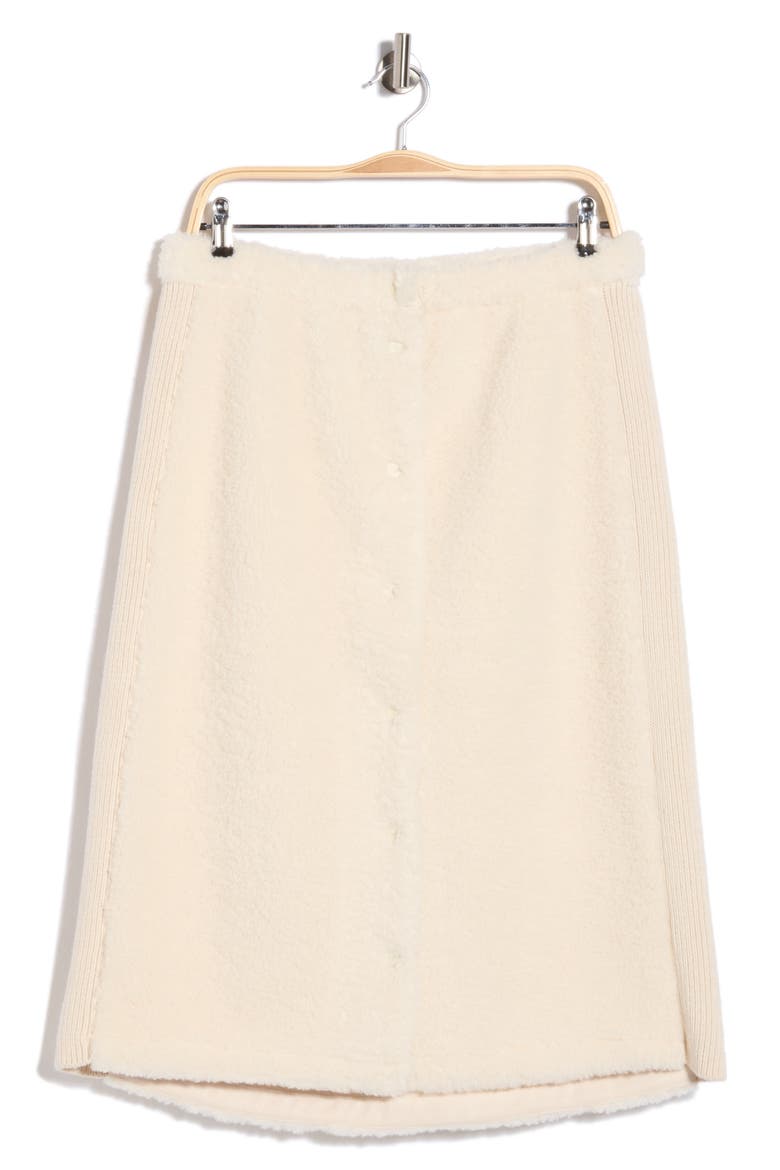 Kaleo Chateau Plush & Knit Skirt, Main, color, CREAM