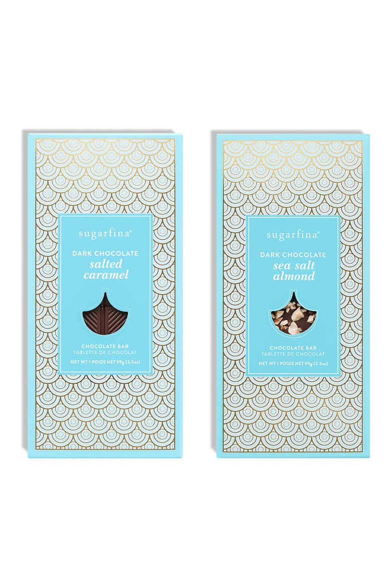 Set of 2 Dark Chocolate Bars, Alternate, color, BLUE