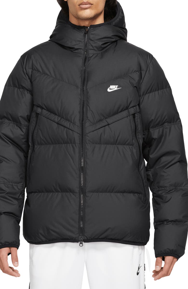 Nike Sportswear Storm-FIT Windrunner Water Resistant Hooded Down Jacket, Main, color, 