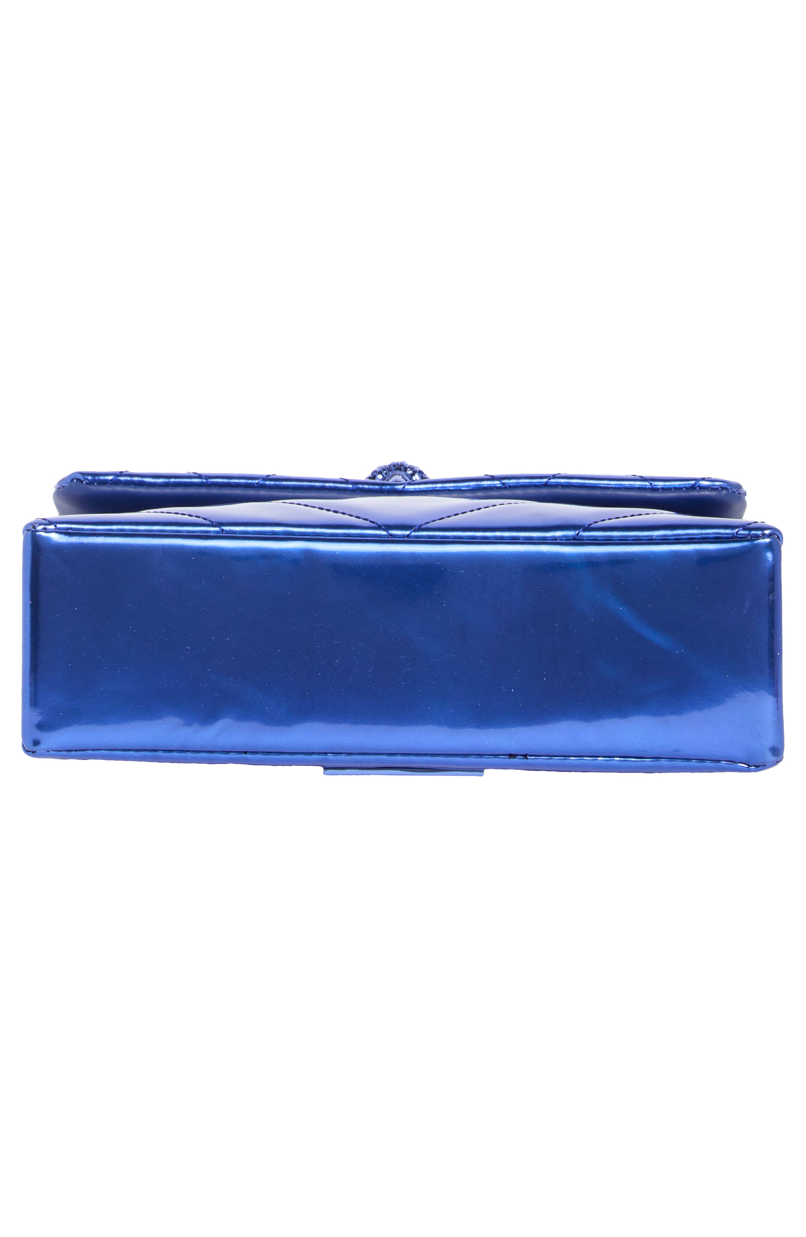 Kurt Geiger London Medium Kensington Metallic Convertible Shoulder Bag, Alternate, color, Blue