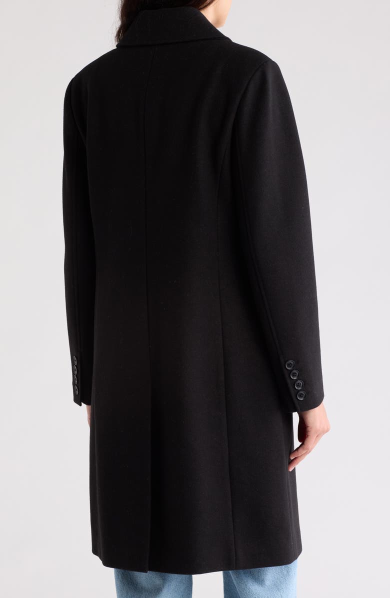 BCBGeneration Peak Lapel Double Breasted Coat, Alternate, color, 