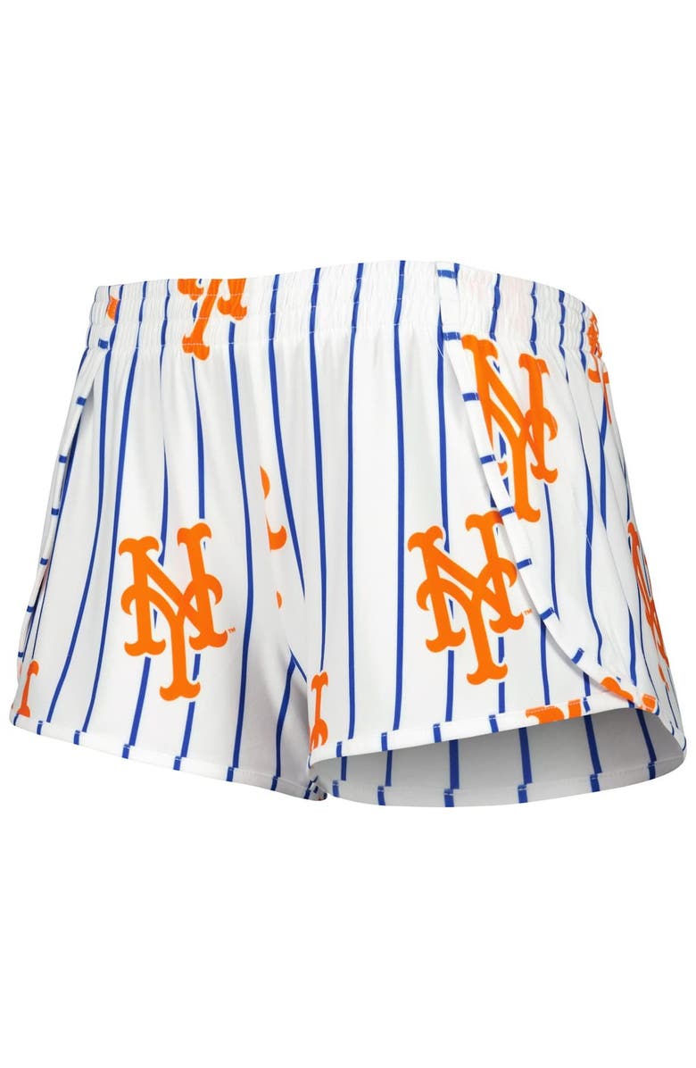 CONCEPTS SPORT Women's Concepts Sport White New York Mets Reel Allover Print Tank Top & Shorts Sleep Set, Alternate, color,