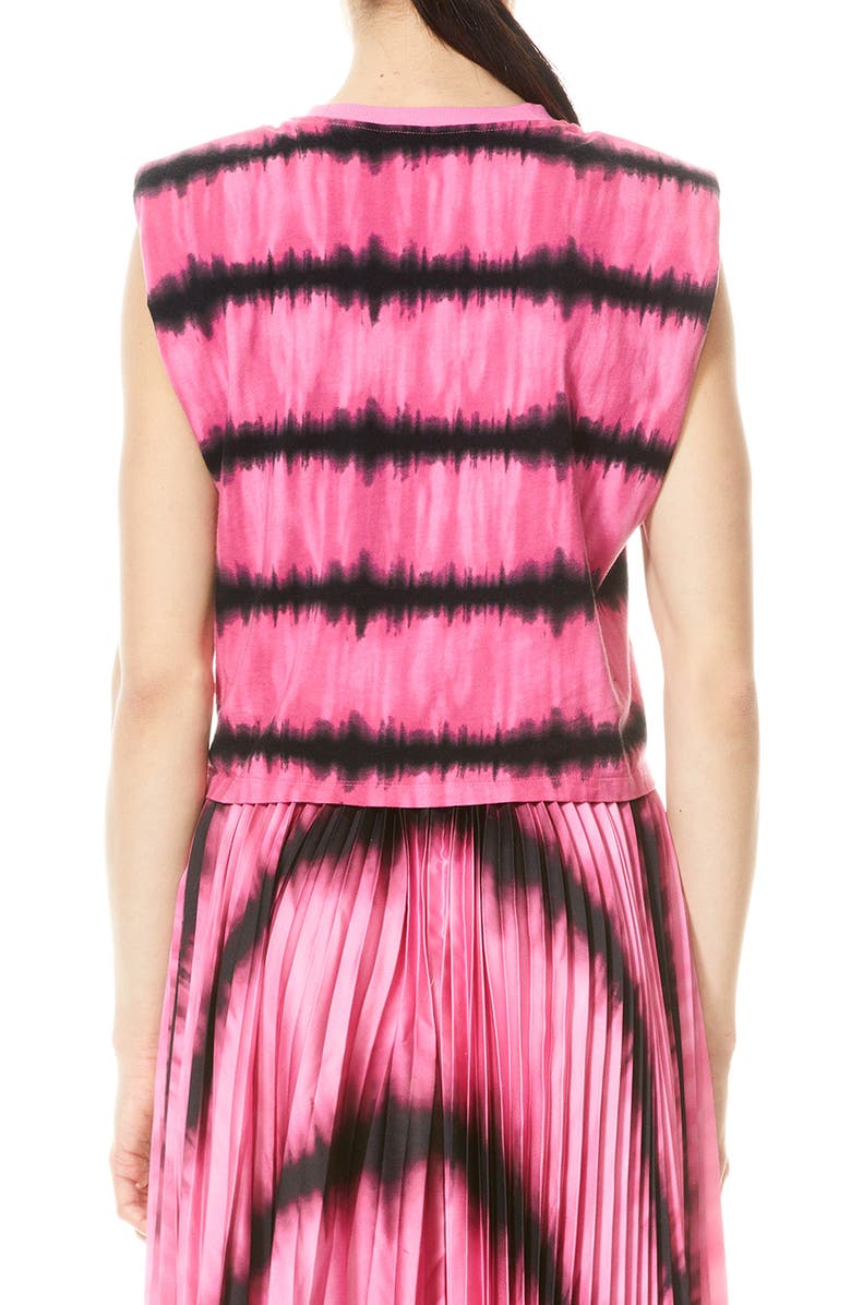 Alice + Olivia Desma Tie Dye Shoulder Pad Tank, Alternate, color,