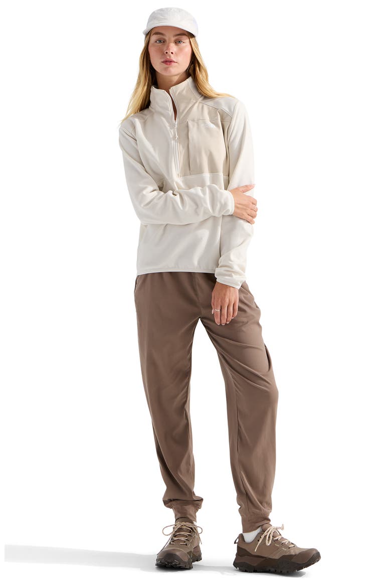 Performance Fleece Half-Zip Pullover, Alternate, color, WHITE DUNE LIGHT HEATHER