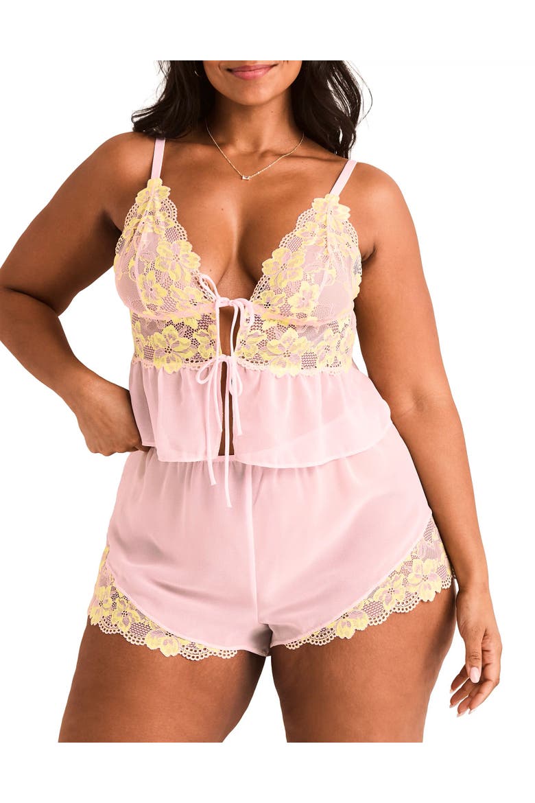 Tammy Camisole & Shorts Set Lingerie, Main, color, Light pink