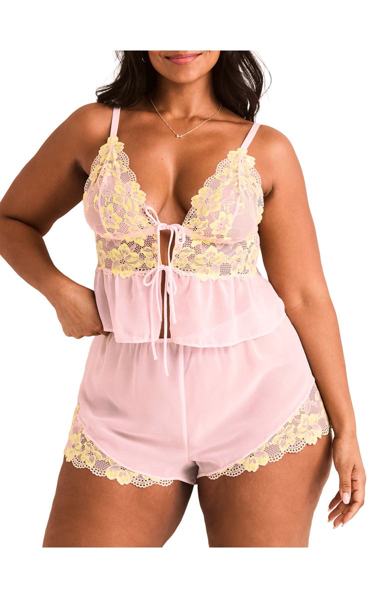 Adore Me Tammy Camisole & Shorts Set Lingerie, Main, color, Light Pink