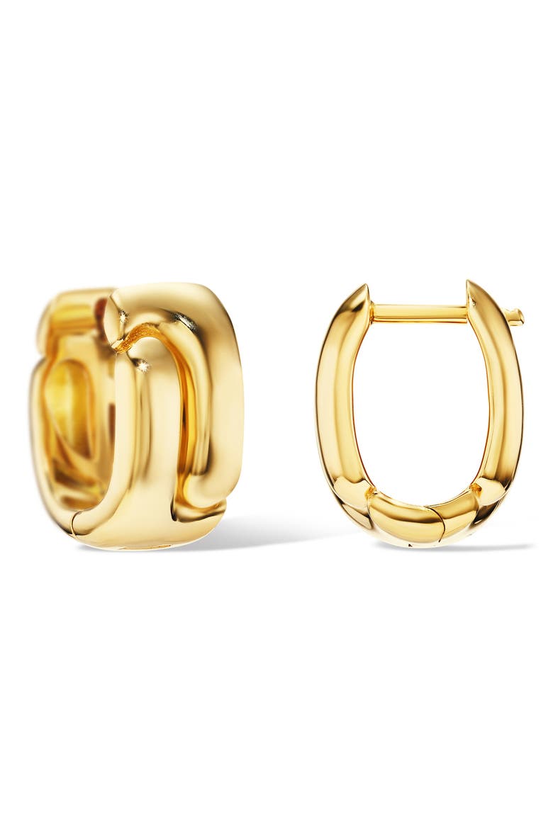 Holos 18K Gold Oval Huggie Hoop Earrings, Alternate, color, YELLOW GOLD