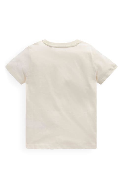 Mini Boden Kids' Riso Shark Graphic T-shirt In Soft Ivory Sharks