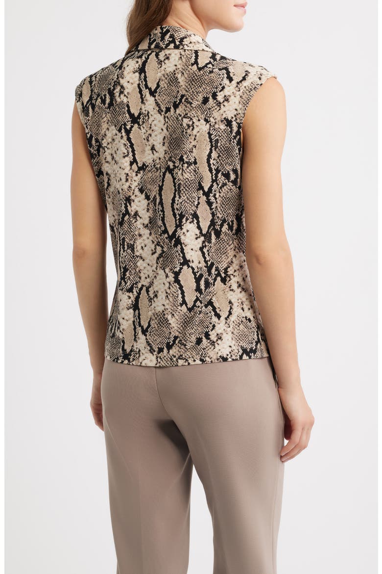 Cap Sleeve Shirt, Alternate, color, BLACK/ LATTE MULTI
