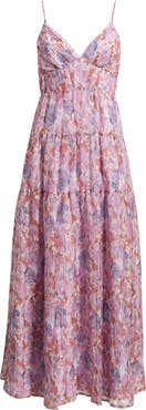 Lulus Shannon Tie Back Maxi Cocktail Dress